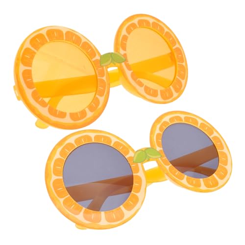 GAROZATION 2 Stück Sonnenbrillen in Zitronen und Orangenform Kreative Partybrillen für Tropische Hawaiianische Luau Strand und Sommerfeste Lustige Frucht Designs Wiederverwendbar und Einfach von GAROZATION