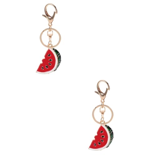 GAROZATION 2stücke Frucht Schlüsselanhänger Mit Strass Wassermelonen-design Als Handtaschen- Dekorativer Schlüsselring Für Und Besondere Anlässe von GAROZATION