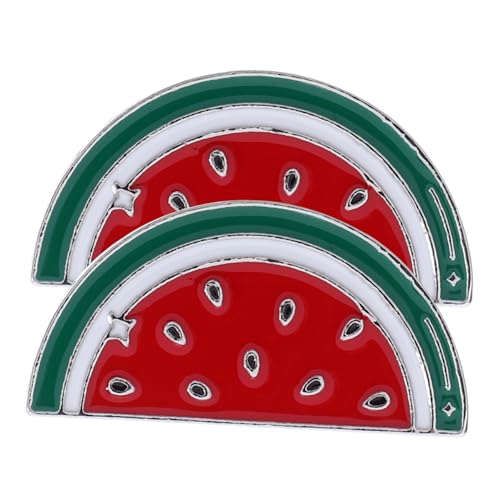 GAROZATION 2pcs Wassermelone Brosche Pin Trendy Kreative Obst Revers Broschen Für Frauen Emaille Corsage Clip von GAROZATION