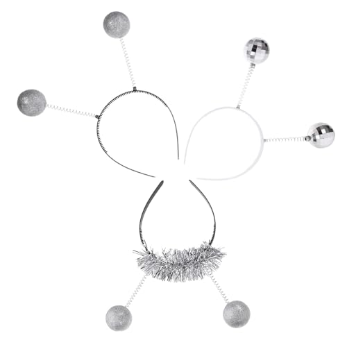 GAROZATION 3stücke Disco-kopfband Teiliges Alien-antenne Haarschmuck Mit Spiegelkugel-design Für Karneval Halloween Und Themenpartys Glitzernde Accessoires Für Jede Veranstaltung von GAROZATION