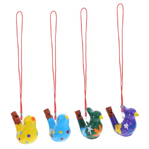 GAROZATION 4 Stück Keramikpfeife Vogelruf Kinderpfeife Spielzeug Vogel Grasmückenvogel Partypfeifen Vogelpfeife Wasservogelpfeife Vogelpfeifen von GAROZATION