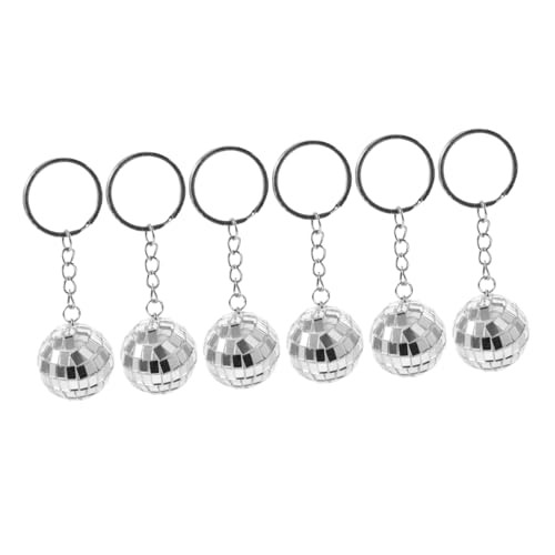 GAROZATION 6stücke Mini Disco Schlüsselanhänger Glänzende Spiegelkugel Schlüsselanhänger Für Partys Taschen Mobile Geräte Dekoration Und Geschenkidee Für Frauen Und Freunde von GAROZATION