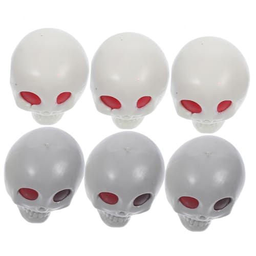 GAROZATION 6 Stück Totenkopfbälle, Stressbälle Für Menschen, Quetschspielzeug, Druckentlastungsspielzeug, Quetschbälle, Totenkopfkopf Quetschspielzeug, Party Streichspielzeug, Quetsch GAROZATION 6 Stück Totenkopfbälle, Stressbälle Für Menschen, Quetschspielzeug, Druckentlastungsspielzeug, Quetschbälle, Totenkopfkopf Quetschspielzeug, Party Streichspielzeug, Quetsch von GAROZATION