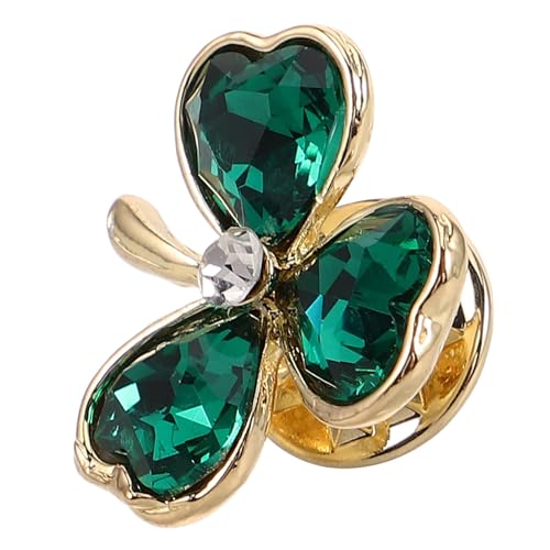 GAROZATION Brosche Kleeblatt Schmuck Urlaub Pins St. Patricks Day Pin Pullover Pins Vintage Brosche Glücksbringer Thanksgiving Brosche St. Patricks Day Brosche Vintage Pins Kleeblatt Pin von GAROZATION