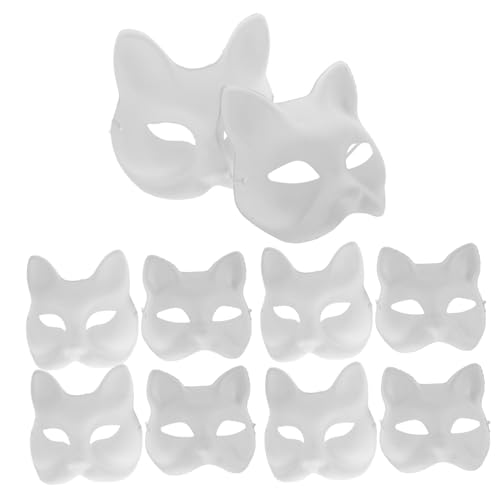 GAROZATION DIY Malbare Katzen Und Fuchsmaske Weiße Papiermasken Für Halloween Cosplay Und Maskenbälle Blanko Masken Zum Handbemalen Für Kreative Kostüme Und Partys GAROZATION DIY Malbare Katzen Und Fuchsmaske Weiße Papiermasken Für Halloween Cosplay Und Maskenbälle Blanko Masken Zum Handbemalen Für Kreative Kostüme Und Partys von GAROZATION