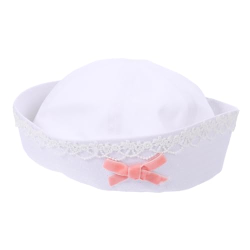 GAROZATION Damen Sailor Cosplay Hut Spitze Marine Entzückende Schleife Für Kostüm GAROZATION Damen Sailor Cosplay Hut Spitze Marine Entzückende Schleife Für Kostüm von GAROZATION