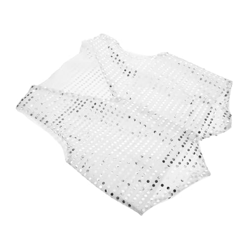 GAROZATION Disco-kinderbekleidung Kinderwesten Coole Ringe Herzförmige Bänder Retro-westen Paillettenbesetzte Westen Gurtbänder Geführte Dekorationen Hip-hop-westen Silver Chemiefasermischung GAROZATION Disco-kinderbekleidung Kinderwesten Coole Ringe Herzförmige Bänder Retro-westen Paillettenbesetzte Westen Gurtbänder Geführte Dekorationen Hip-hop-westen Silver Chemiefasermischung von GAROZATION