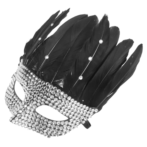 GAROZATION Maske Maskenball Damen Feder Maske Mit Strasssteinen Für Damen Dekorative Maskerade Maske Für Karneval Halloween Und Kostümpartys Halbmaske Im Venezianischen Stil Hexen Maske Damen GAROZATION Maske Maskenball Damen Feder Maske Mit Strasssteinen Für Damen Dekorative Maskerade Maske Für Karneval Halloween Und Kostümpartys Halbmaske Im Venezianischen Stil Hexen Maske Damen von GAROZATION