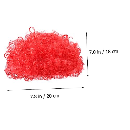 GAROZATION Farbige Perücke Perücken Flaggenfarbene Perücke Meeräsche Cosplay Stachelig Party Perücke Poncho Sprühen Spitzeperücke Kleben Kostüm Zubehör Lustige Perücke Rot Hochtemperaturdraht von GAROZATION