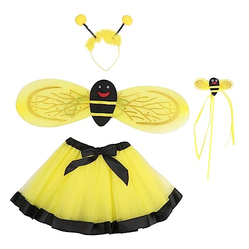GAROZATION Festival Kostü Set Für 4 Teiliges Bienenflügel Outfit Mit Netzrock Für Partys Cosplay Und Aufführungen Ideal Für Geburtstagsfeiern Und Festlichkeiten GAROZATION Festival Kostü Set Für 4 Teiliges Bienenflügel Outfit Mit Netzrock Für Partys Cosplay Und Aufführungen Ideal Für Geburtstagsfeiern Und Festlichkeiten von GAROZATION