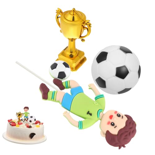 GAROZATION Fußball Geburtstagstorte Dekoration mit Fußball Soft-fußballspieler Kunststoffpokal Leichte Farbintensive für Kinderparty GAROZATION Fußball Geburtstagstorte Dekoration mit Fußball Soft-fußballspieler Kunststoffpokal Leichte Farbintensive für Kinderparty von GAROZATION