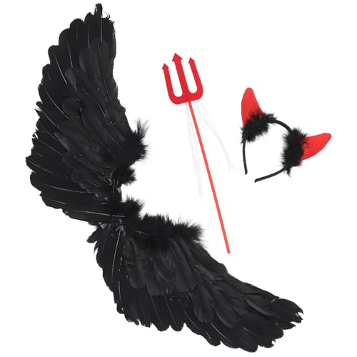 GAROZATION Geisterelfenkostüm Kostüme Halloween Dekorationen Foto Requisite Rollenspielanzug Cosplay Teufelsanzug Bühnenoutfit Cosplay Anzug Halloweenkostüm Stilvolles Teufelskostüm Rote von GAROZATION