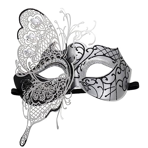 GAROZATION Maskerade Damen Metall Party Metall Und Diamant Bequem Und Atmungsaktiv von GAROZATION