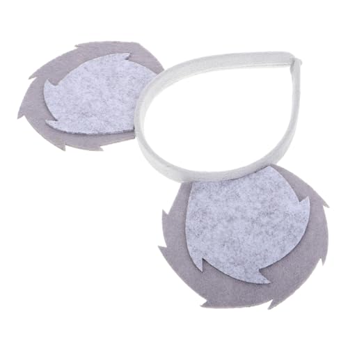 GAROZATION Halloween Mäuseohren Stirnband Kostüm Accessoire Flexibler Tierhaarreif aus Weichem Vliesstoff Verstellbares Niedliches Rattenkostüm für Fasching Karneval und Schulaufführungen von GAROZATION