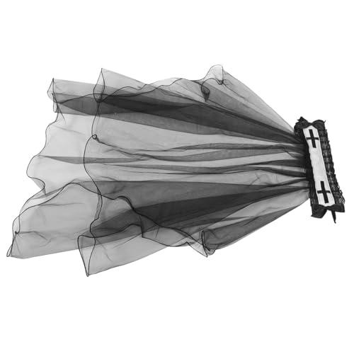 GAROZATION Halloween Schleier Stirnband Tag Der Toten Kopfschmuck Spitze Blumenrand Schleier Halloween Kostüm Mexikanisches Stirnband Kostüm Kopfbedeckung Für Geburtstag Junggesellenabschied von GAROZATION