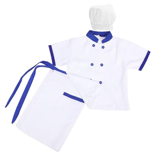 GAROZATION Kochkostüm mit Atmungsaktivem Kurzarm Shirt Verstellbarer Kochmütze und Schürze Hautfreundlich für Jungen und Mädchen Rollenspiel und Cosplay Blau Abgesetzt GAROZATION Kochkostüm mit Atmungsaktivem Kurzarm Shirt Verstellbarer Kochmütze und Schürze Hautfreundlich für Jungen und Mädchen Rollenspiel und Cosplay Blau Abgesetzt von GAROZATION