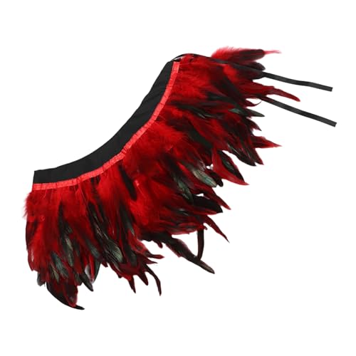GAROZATION Eleganter schwarzer Krähenschal für Damen Partyzubehör Cosplay-Umhang für Halloween Festival-Accessoire Federoberteil für Abendkleider von GAROZATION