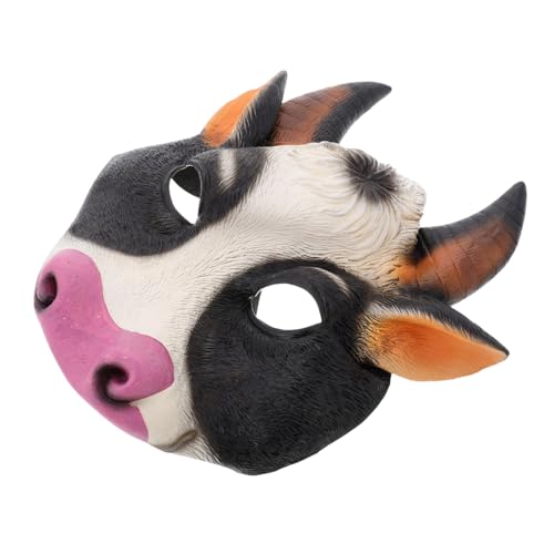 GAROZATION Halloween Horror Kuh Maske Halbmaske Für Erwachsene Maskerade Party Zubehör von GAROZATION