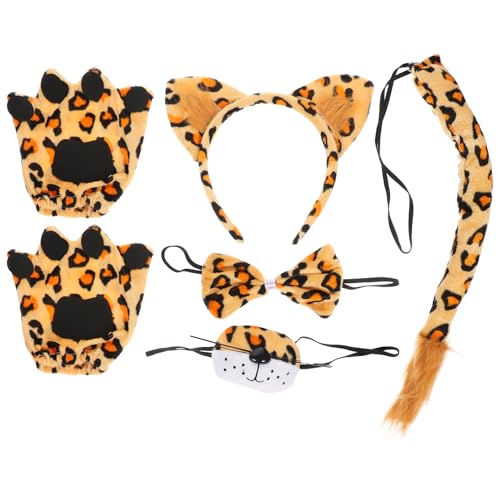 GAROZATION Leopard Kostü Set üsch Tierohren Haarband Mit Flauschigem Und Fliege Niedliches Karneval Zubehör Für Erwachsene Und Perfekt Für Kostümpartys Und Verkleidungen GAROZATION Leopard Kostü Set üsch Tierohren Haarband Mit Flauschigem Und Fliege Niedliches Karneval Zubehör Für Erwachsene Und Perfekt Für Kostümpartys Und Verkleidungen von GAROZATION