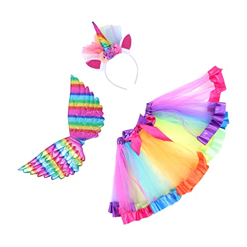 GAROZATION 1 Set ädchen Einhorn Kostü Mit Tüllrock Und Haarband Cosplay Kleidung Für Engel Flügel Outfit Für Geburtstagsfeiern Und Karneval GAROZATION 1 Set ädchen Einhorn Kostü Mit Tüllrock Und Haarband Cosplay Kleidung Für Engel Flügel Outfit Für Geburtstagsfeiern Und Karneval von GAROZATION