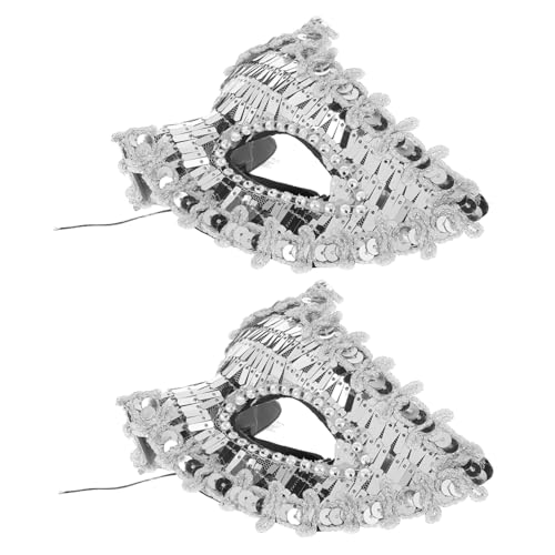 GAROZATION Maske verkleiden Karnevalsmaske Maske Maskerade Frauen Plastikmaske Cosplay-Maske dekorative Augenmaske Partyzubehör Maskerade-Maske für Frauen schillernde Maske PVC Silver GAROZATION Maske verkleiden Karnevalsmaske Maske Maskerade Frauen Plastikmaske Cosplay-Maske dekorative Augenmaske Partyzubehör Maskerade-Maske für Frauen schillernde Maske PVC Silver von GAROZATION