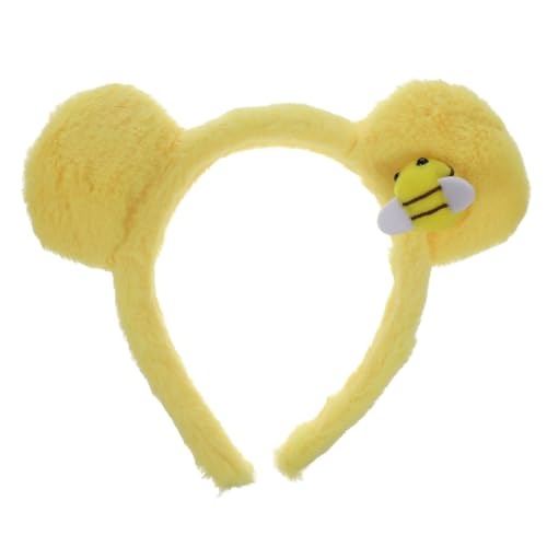 GAROZATION Niedliches Bärenohren Stirnband Mit Bienenantenne Für Halloween üsch Tierkostü Haarband Für Damen Und ädchen Perfekt Für Partys Und Kostümveranstaltungen Ein Stück von GAROZATION