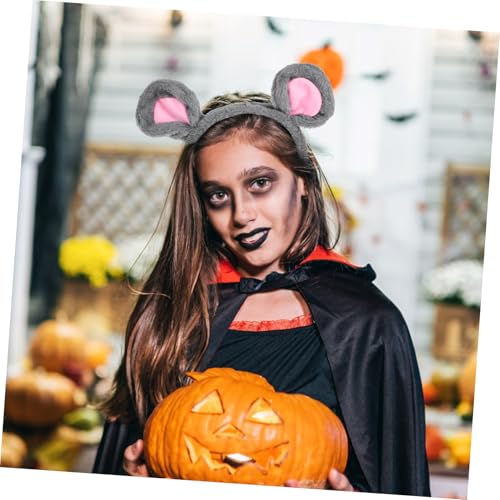 GAROZATION Niedliches Mausohren Haarreifen Set mit Plüsch Tier Design Leichtes Cosplay Stirnband für Karneval Halloween Mottoparty und Geburtstagsfeier Komfortabel und Einfach zu Tragen von GAROZATION