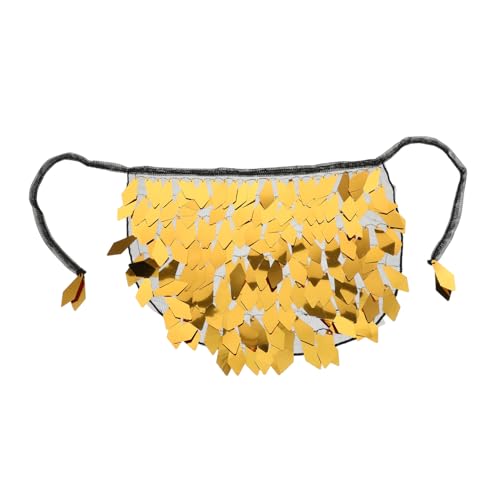 GAROZATION Paillettenschleier, Tanz Halbgesichtsmaske, Rave Rock, Bauchkopftuch, Tanzrock, Gesichtsmaske, Kostüm, Blaues Bauchtänzerin Outfit, Bauchtänzerin Kostüme Für Frauen, Accessoires von GAROZATION