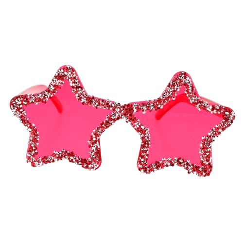 GAROZATION Stylische Fünf-punkt-stern-sonnenbrillen Mit Uv-schutz Für Partys Halloween Und Geburtstagsfeiern Robustes Design Mit Strass Geeignet Für Erwachsene von GAROZATION