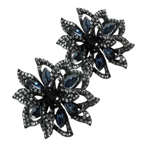 GAROZATION Rhinestone Blumen Haarklammer Damen Haarschmuck Für Hochsteckfrisuren Und Pferdeschwänze Stilvolle Accessoires Für Dickes Und Dünnes Haar Glänzend Und von GAROZATION