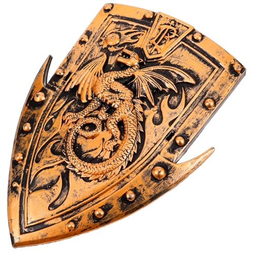 GAROZATION Schild Für Bühnenauftritte Mittelalterschild Requisitenschild Mittelalter Cosplay Mittelalter Bühnenschild Ritterschild Cosplay Schild Rollenspielschild Wikingerschild von GAROZATION