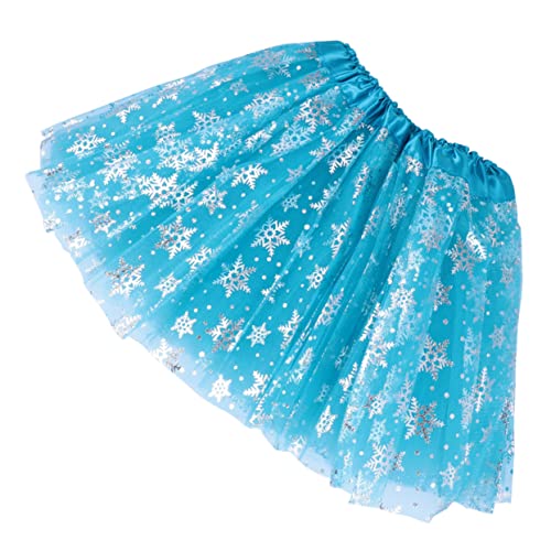 GAROZATION Mädchen Schneeflocke Tutu Kurzer Rock Wiederverwendbares Mesh Bequeme Elastische Taille Jungen Und Mädchen Tanz-outfit von GAROZATION