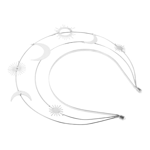 GAROZATION Silbernes Sternen Mond-stirnband Handgefertigt Leichter Metall-göttinnen-kopfschmuck für Party Hochzeit Geburtstagsfeier Vielseitiges Strahlen-accessoire für Damen GAROZATION Silbernes Sternen Mond-stirnband Handgefertigt Leichter Metall-göttinnen-kopfschmuck für Party Hochzeit Geburtstagsfeier Vielseitiges Strahlen-accessoire für Damen von GAROZATION