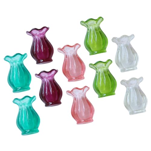 10Stücke Teiliges Vase aus Hochwertigem Material Puppenhaus Dekoration für Zuhause für Blumenarrangements Farben Je 10Stücke Teiliges Vase aus Hochwertigem Material Puppenhaus Dekoration für Zuhause für Blumenarrangements Farben Je von GARVALON