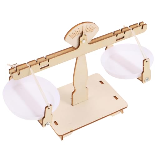1Satz DIY Holzwaage für Kognitives Lernspielzeug Montessori Balance und Gewicht Kreatives Experimentierset für Kleine von GARVALON