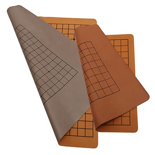 2Stücke Schachbretter aus PU Leder Faltbares Design für Unterwegs Strategisches Denkspiel für Go Steine Zufällige Farben 2Stücke Schachbretter aus PU Leder Faltbares Design für Unterwegs Strategisches Denkspiel für Go Steine Zufällige Farben von GARVALON