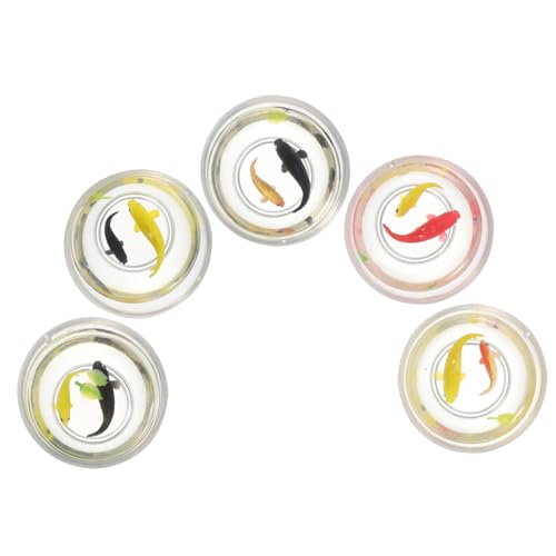 5 Stück Miniature Koi Fish Dekoration Handgefertigte Miniaturfische für Puppenhäuser und Mikrolandschaften Lebendige Farben Deko für Teich und Aquarium 5 Stück Miniature Koi Fish Dekoration Handgefertigte Miniaturfische für Puppenhäuser und Mikrolandschaften Lebendige Farben Deko für Teich und Aquarium von GARVALON