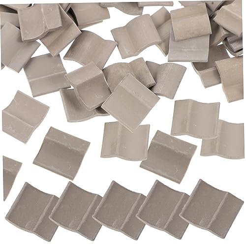 60Stücke Miniaturziegel Simulierte Fliesenmodelle für DIY Hochdichte Töpferei für Mini Häuser und Mikrolandschaften Kreative Deko für Strand und Garten von GARVALON