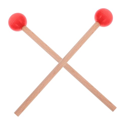GARVALON 1 Paar Gummikopf Xylophon Schlägel aus Holz für Glockenspiel und Tongue Drum Langlebige Percussion Instrumentenzubehör für Musiker und Musikliebhaber von GARVALON