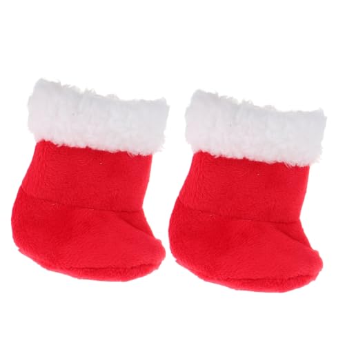 GARVALON Miniatur-weihnachtsmann-Schuhe Puppenhaus-Boot- Plüsch-puppenschuhe Ersatz für Puppenhaus-spielset GARVALON Miniatur-weihnachtsmann-Schuhe Puppenhaus-Boot- Plüsch-puppenschuhe Ersatz für Puppenhaus-spielset von GARVALON