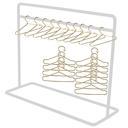 GARVALON 1 Satz Doll Kleiderständer Teiliges Puppenhaus Zubehör Kleiderbügel für Puppenkleidung Eleganter Kleiderhaken zur Aufbewahrung und Präsentation von Puppen Outfits von GARVALON