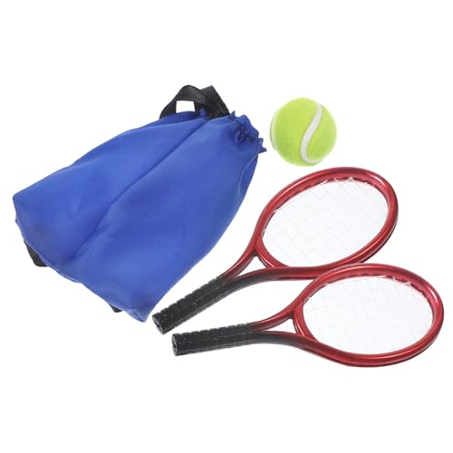 GARVALON 1 Satz Mini Tennis Racket Set für Puppenhaus Teiliges Set aus Dekoratives Zubehör für Fotografie Vielseitige Mini Tennisschläger für Sammler von GARVALON