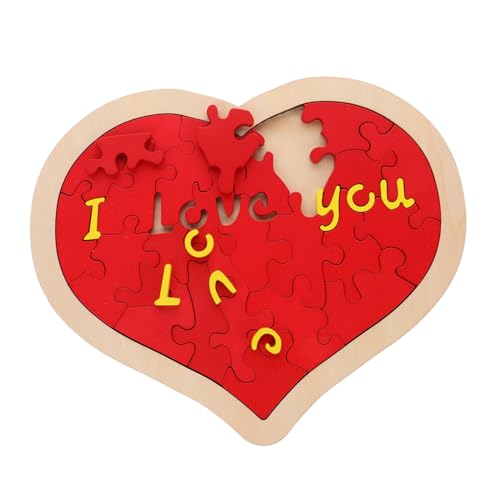 GARVALON 1 Satz Puzzle Rotes Herz Jigsaw Dekoration für Valentinstag und Hochzeitsjubiläen als zur für Fördert die Hand Augen Koordination von GARVALON