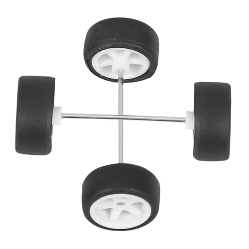 GARVALON 1 Satz Räder für Automodelle RC-Car-Reifen 1/64 Räder ferngesteuerte Räder 1/64 Offroad-Räder Spielzeugräder Modellbauzubehör autoreifen RC-Autoräder Auto-Rad-Spielzeug Gummi Weiß von GARVALON