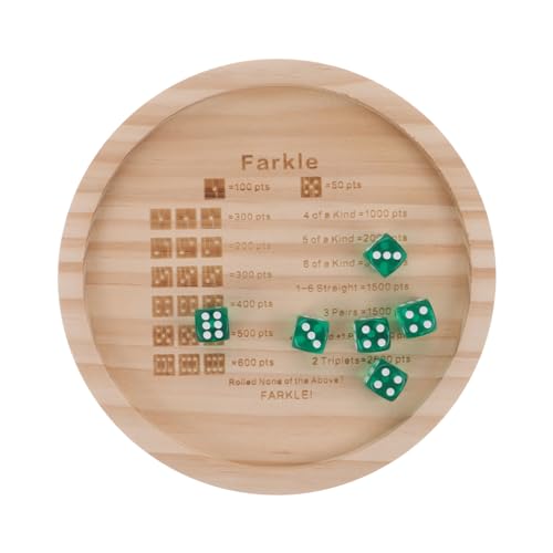 GARVALON 1 Satz Würfeltablett Aus Holz, Party Holzwürfel, Brettspiel Holzwürfel, Tragbare Holzwürfel, Desktop Würfeltablett, Familientreffen Spielwürfel, Kleine Würfel, Rollenspielwürfel, von GARVALON