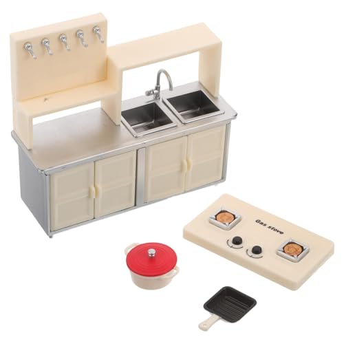 GARVALON 1 Set Kinderküchen-spielset: Simulierter Miniatur-induktionsherd, Mini-zubehör – Puppenhaus-Spielzeug Für Die Rollenspielküche von GARVALON