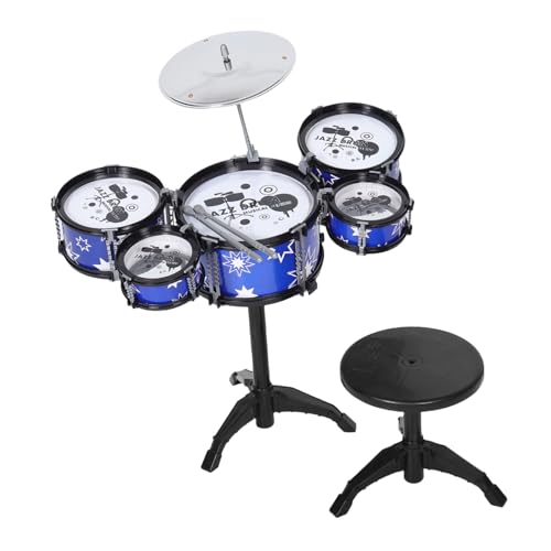 GARVALON 1 Set Kleinkind Trommel Set Mini Jazz Drum Kit Für Realistische Und Robuste Baby Musical Instruments Tragbare Kleine Kunststoff Drum Set Spielzeug von GARVALON
