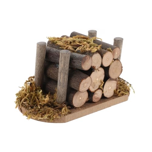 GARVALON 1 Set Mini Gartenszene, Kleiner Brennholzstapel, Requisite, Kleines Brennholzmodell, Dekoration, Mini Brennholz, Mini Modell, Brennholz Requisite, Mini Stapel, Miniatur Zubehör, von GARVALON