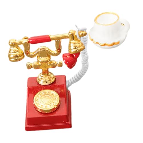 GARVALON Für Das Puppenhaus Für Puppenhäuser 1 Set Miniatur-puppenhaus-Telefon Und Tassenmodell, Vintage-puppenhaus-Telefon, Puppenhaus-telefonfigur, Mini-telefonmodell, Puppenhaus-zubehör GARVALON Für Das Puppenhaus Für Puppenhäuser 1 Set Miniatur-puppenhaus-Telefon Und Tassenmodell, Vintage-puppenhaus-Telefon, Puppenhaus-telefonfigur, Mini-telefonmodell, Puppenhaus-zubehör von GARVALON