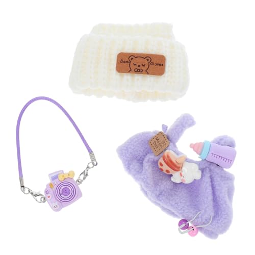 GARVALON 1 Set Plüschpuppenkleidung: Babypuppen-Outfit Mit Hosenträgerhose, Dekoratives Zubehör Für Kinder, Rollenspiele Und Puppenhaus-Dekoration von GARVALON